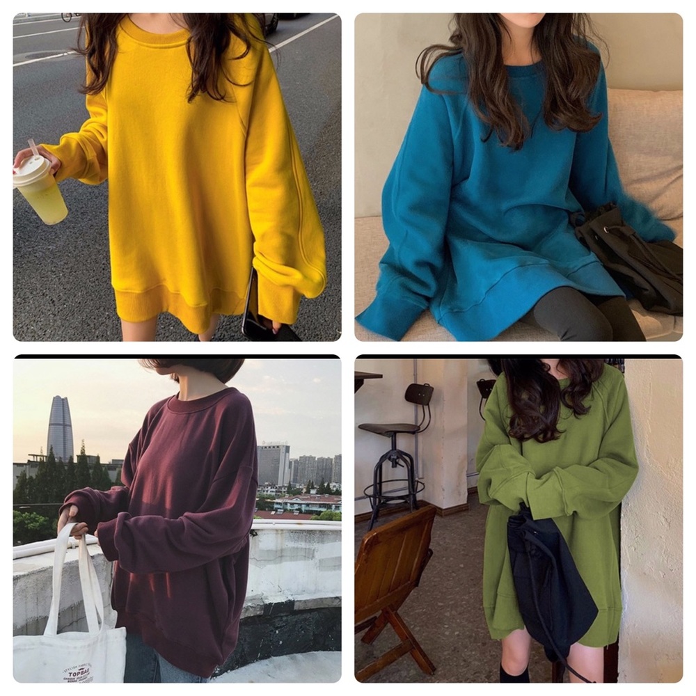 NEW Oversized Fall Sweatshirt autumn boho top - Picture 1 of 2